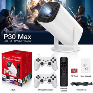 White P30 Max LCD Full HD Video Projector